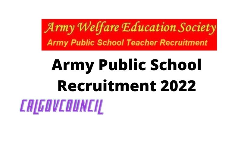 Army Public School Recruitment 2022